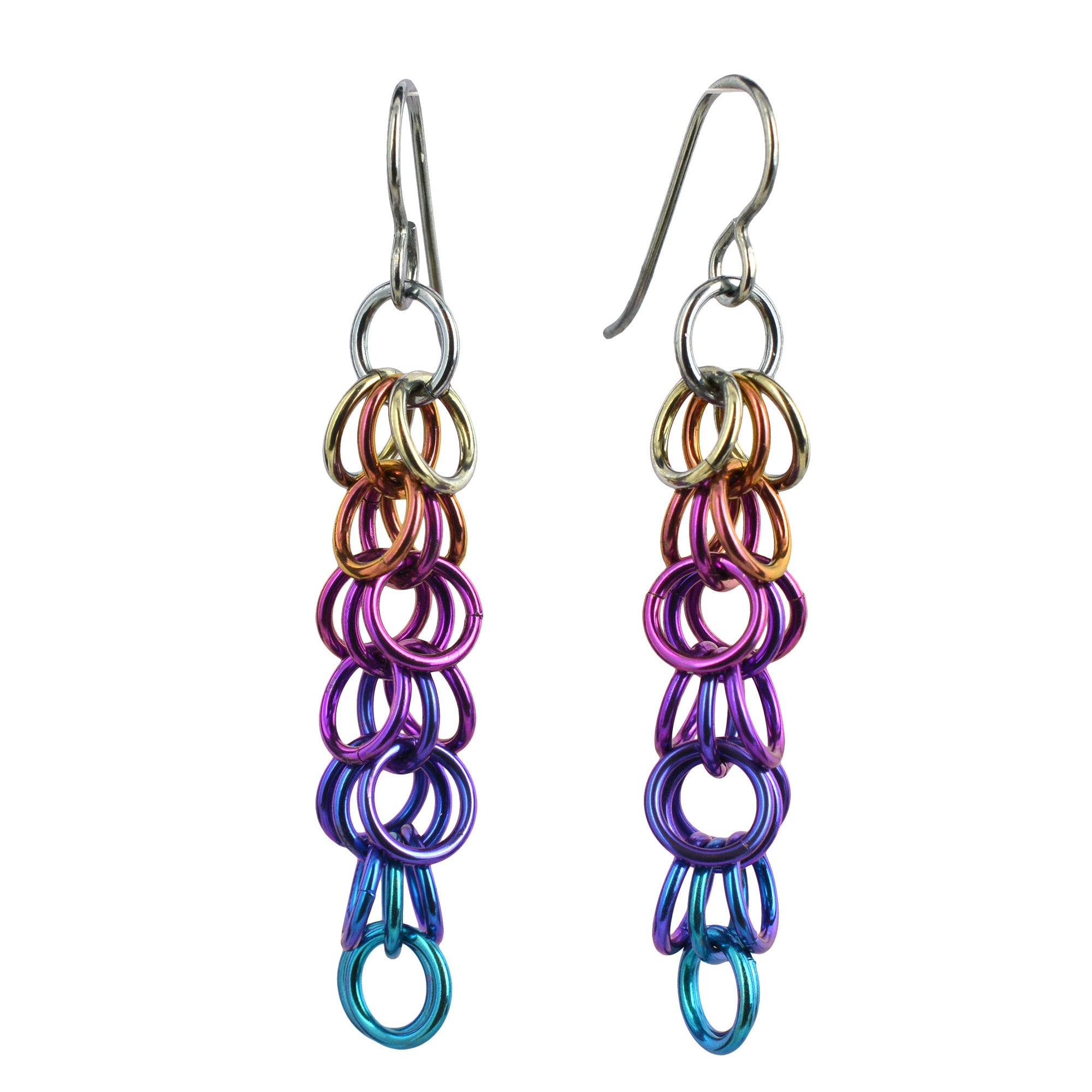 SALE: Niobium Fringe Earrings