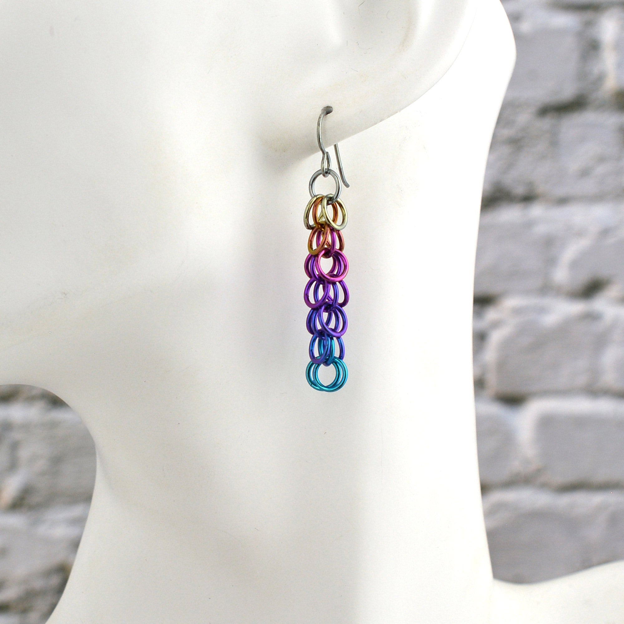 SALE: Niobium Fringe Earrings