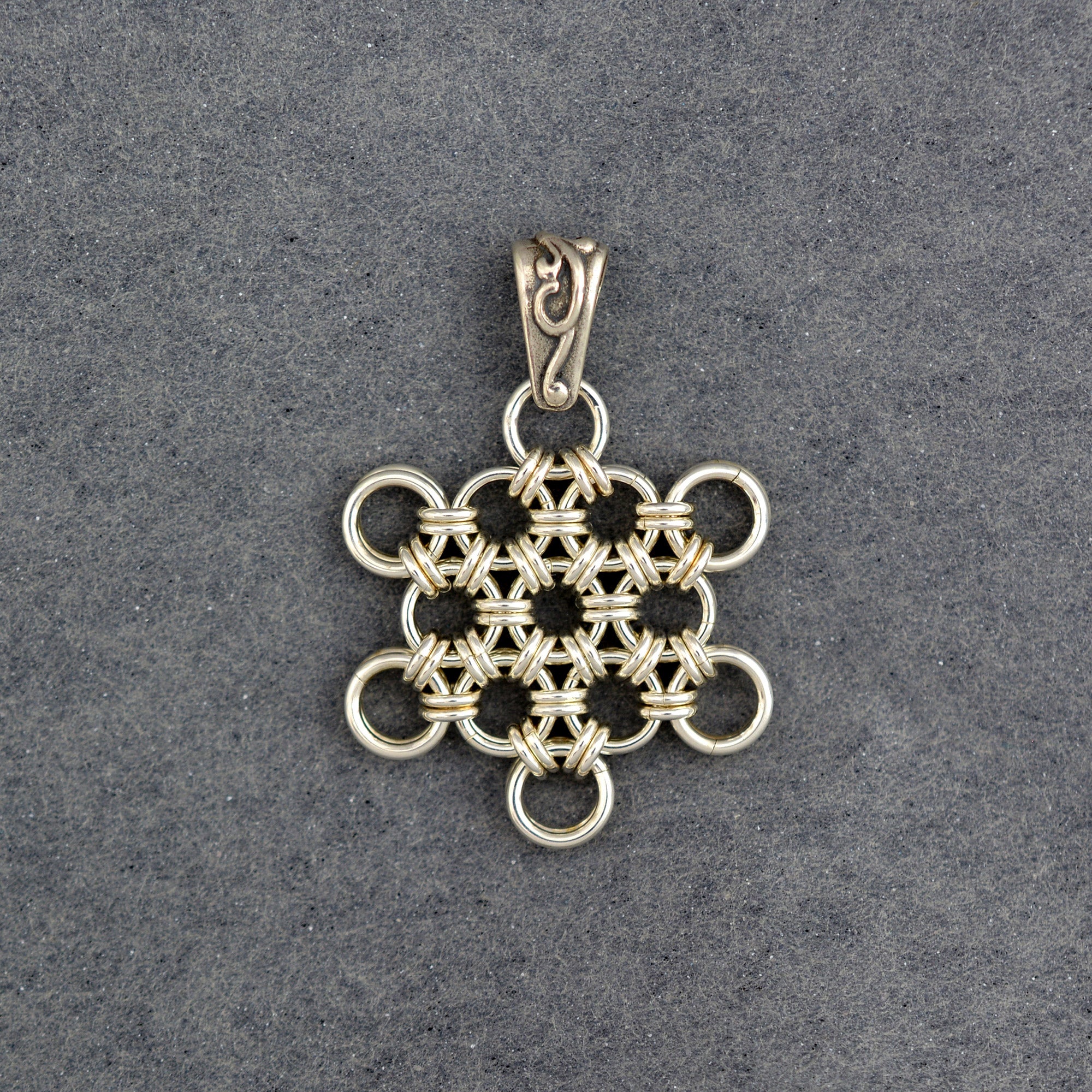SALE: Sterling Silver Snowflake Pendant