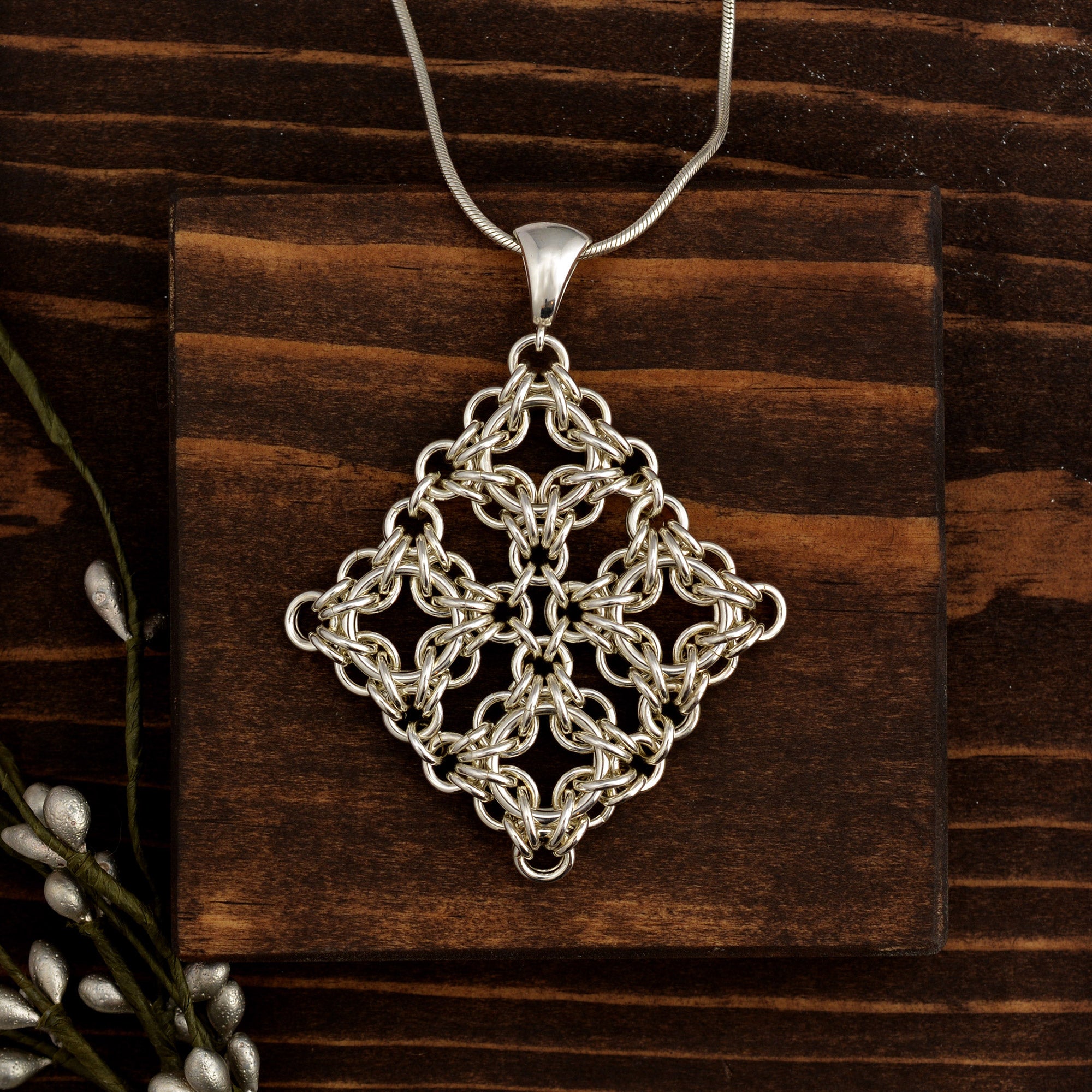 SALE: Sterling Silver Celtic Filigree Pendant