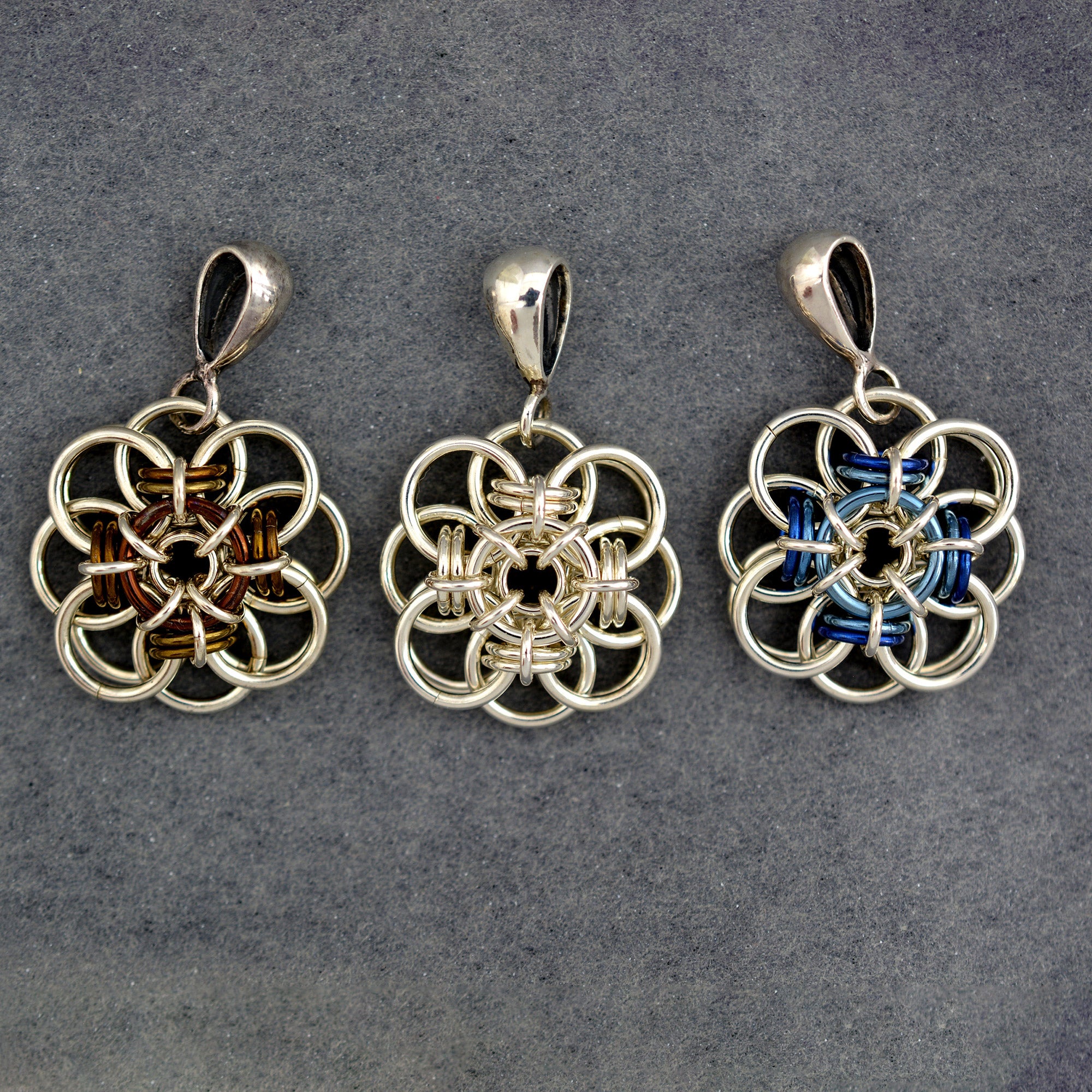 SALE: Sterling Silver Quantum Rose Pendant