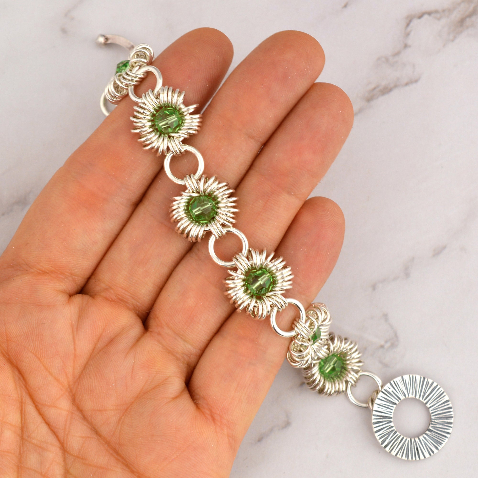 SALE: Coiled Crystals Bracelet - Medium (7.5")