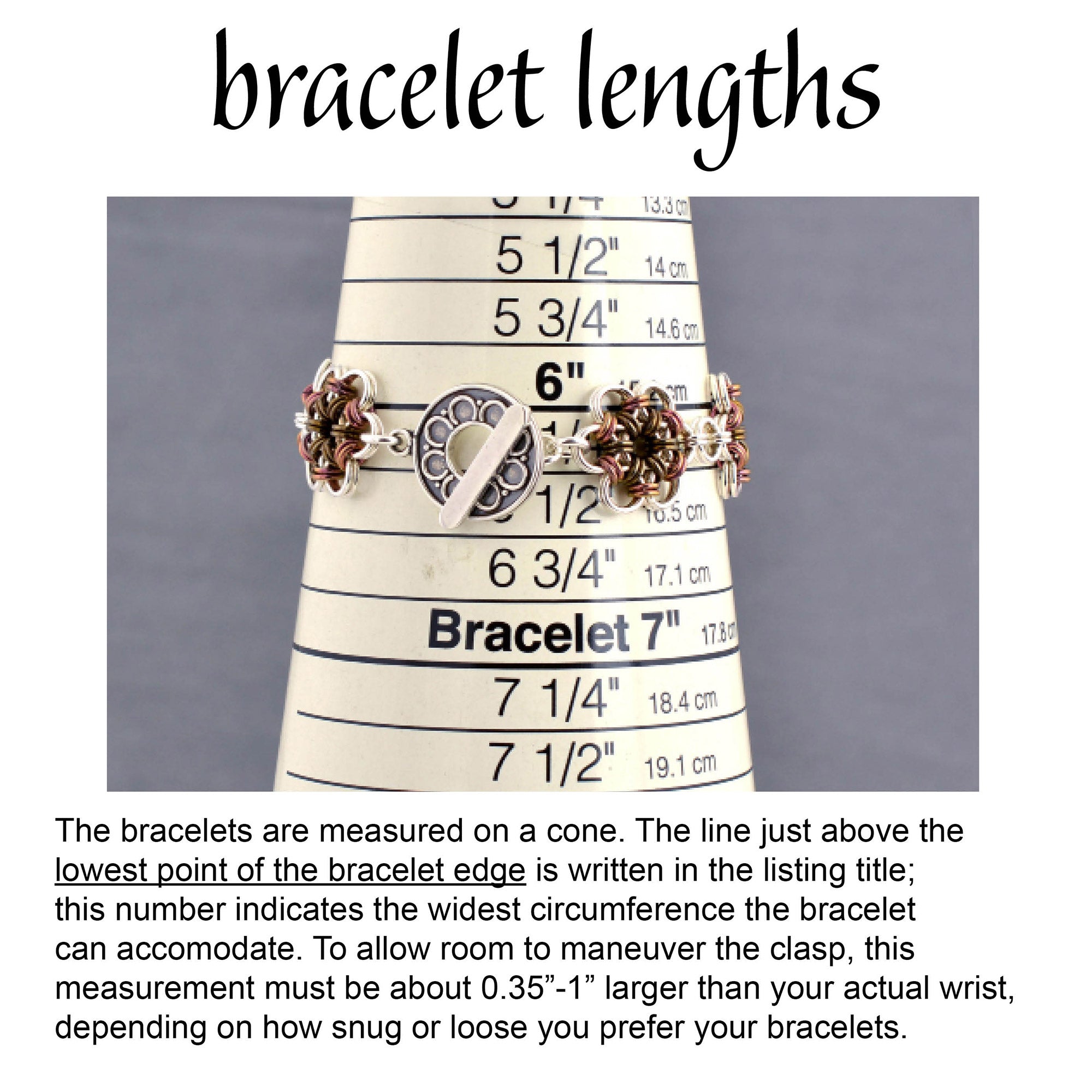 SALE: Japanese Flower Bracelet in Pink and Brown - Small (6.25")