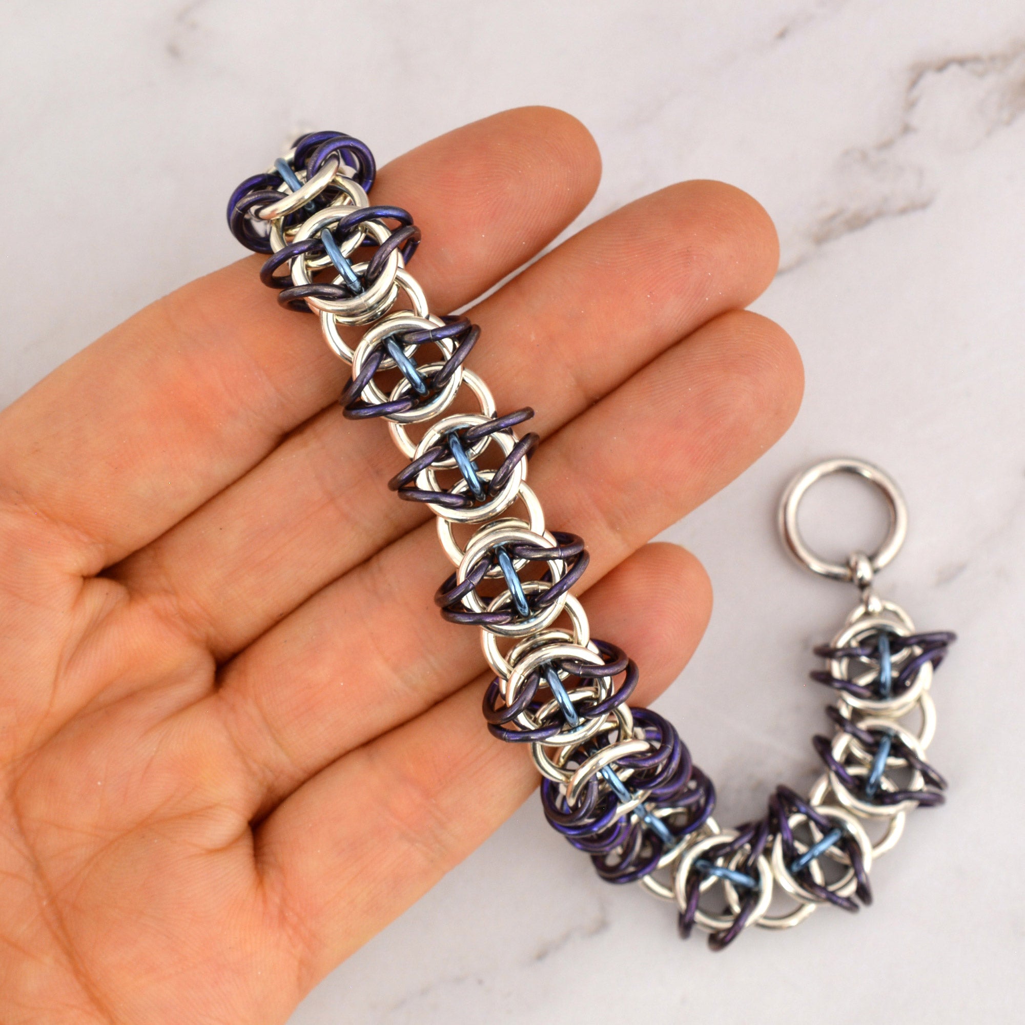 SALE: Celtic Visions Bracelet - Sterling Silver + Niobium