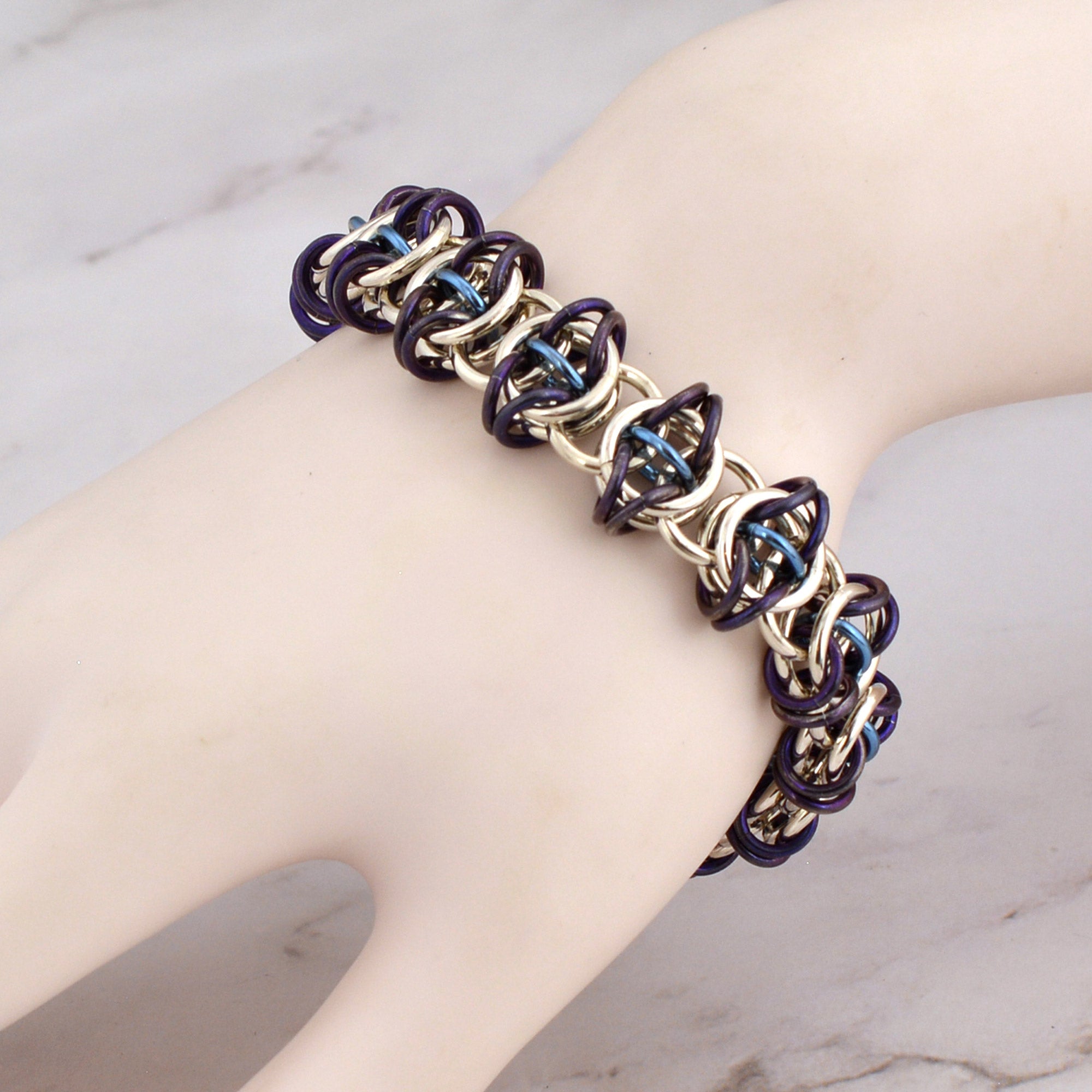 SALE: Celtic Visions Bracelet - Sterling Silver + Niobium