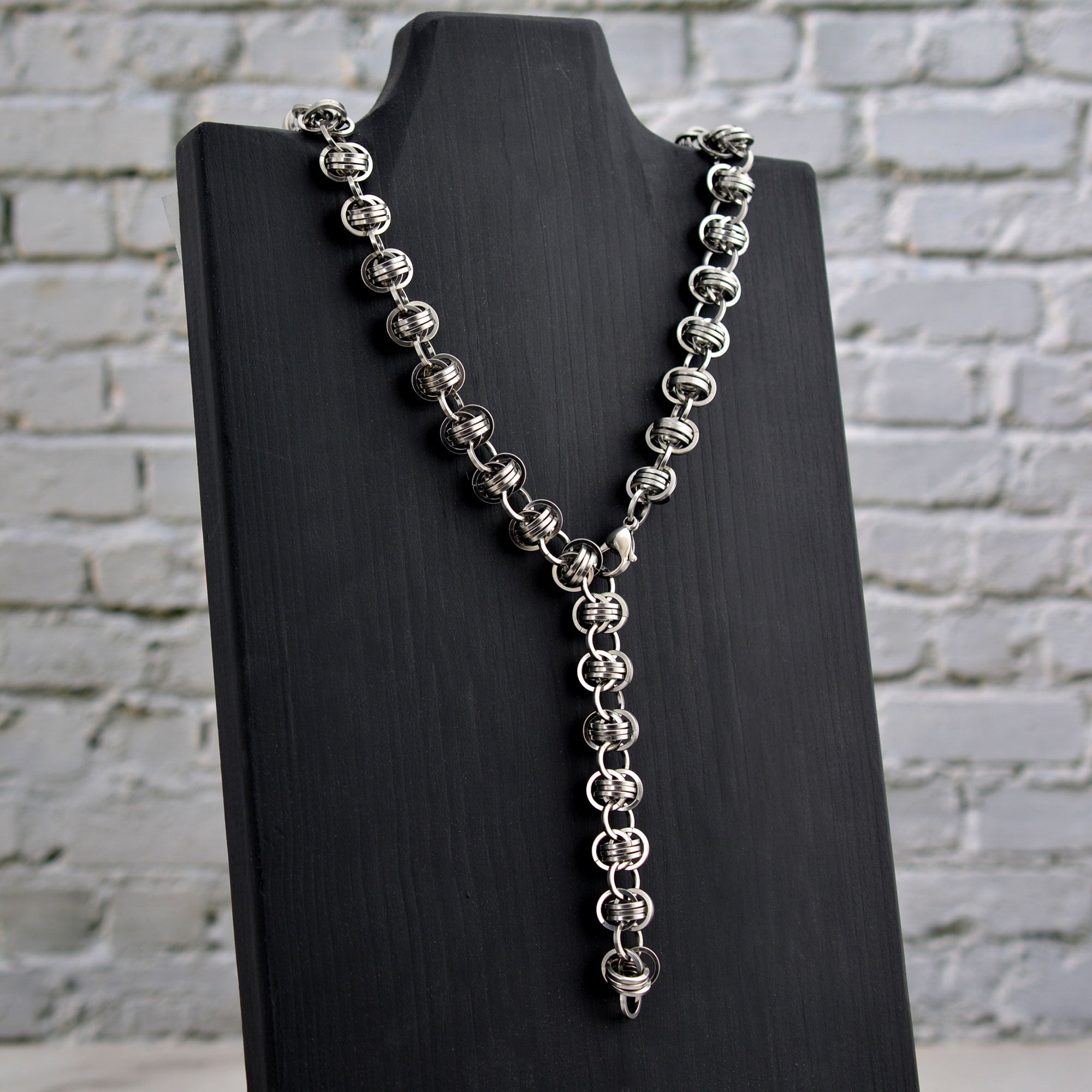 SALE: Stainless Steel Barrel Necklace