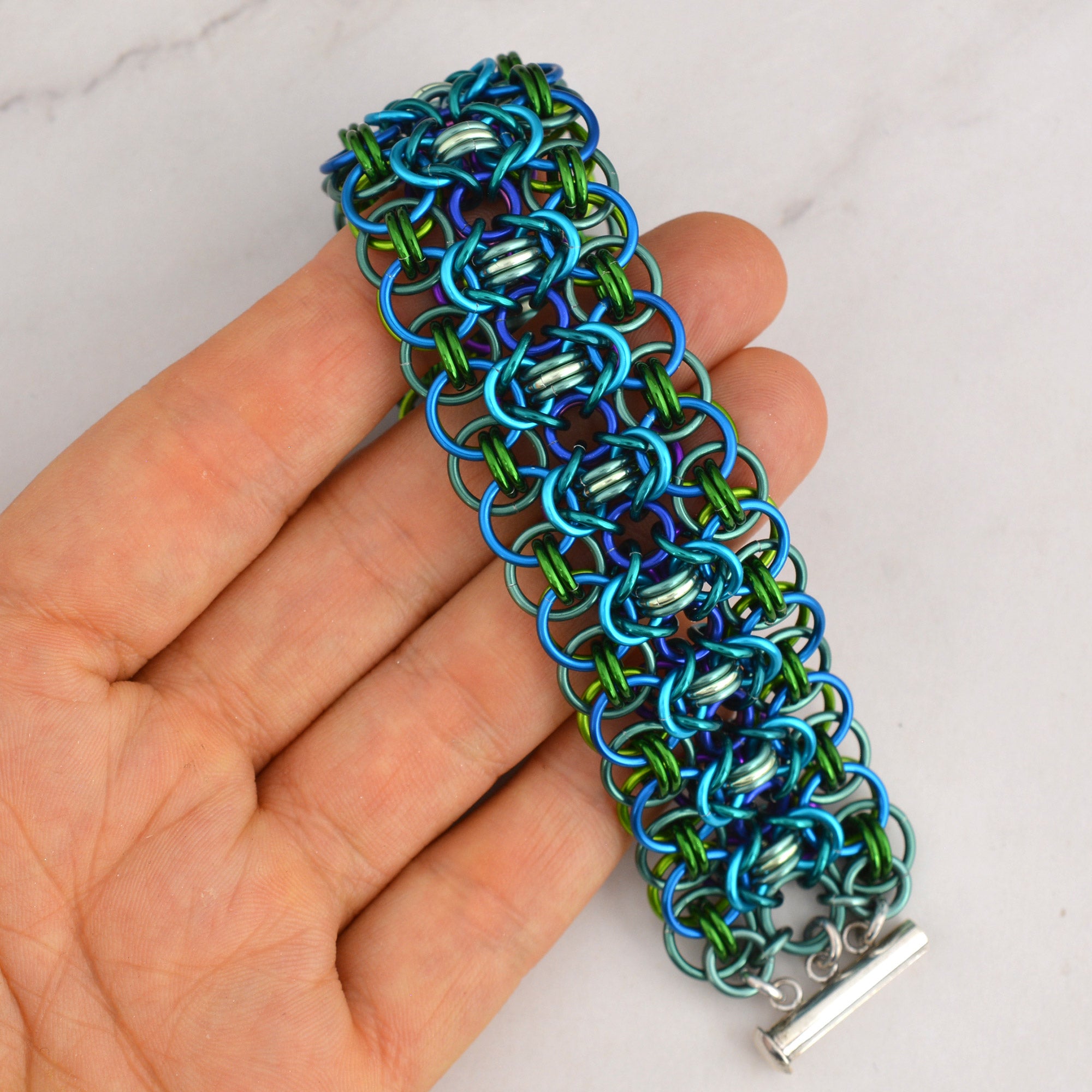 SALE: Reversible Rondo a la Byzantine Cuff - Small (6.5")