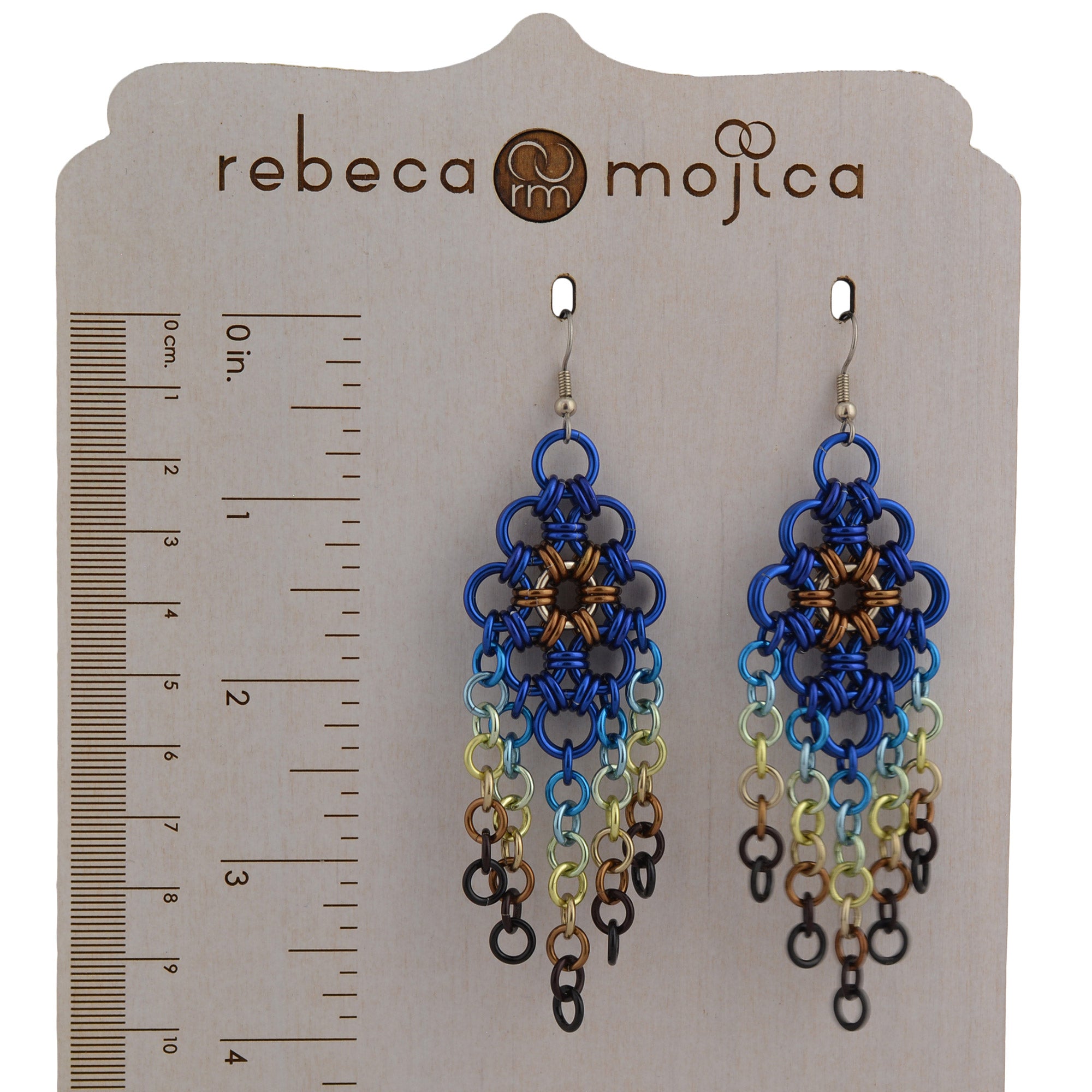 SALE: Chandelier Earrings - Rustic Blue