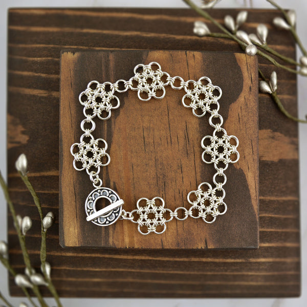 SALE: Sterling Silver Japanese Flower - 7.5"