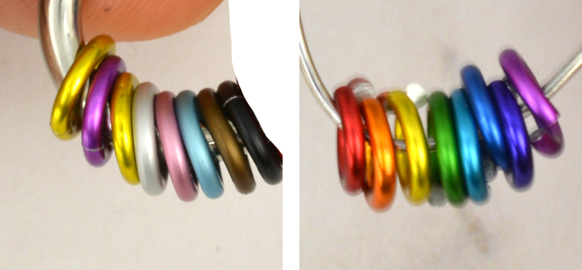RESERVED: Custom Mismatch Stacked Ring Huggies