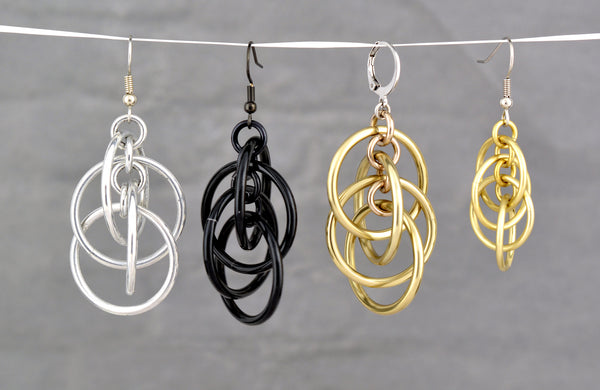 RESERVED: Intertwined Hoops - Champagne color