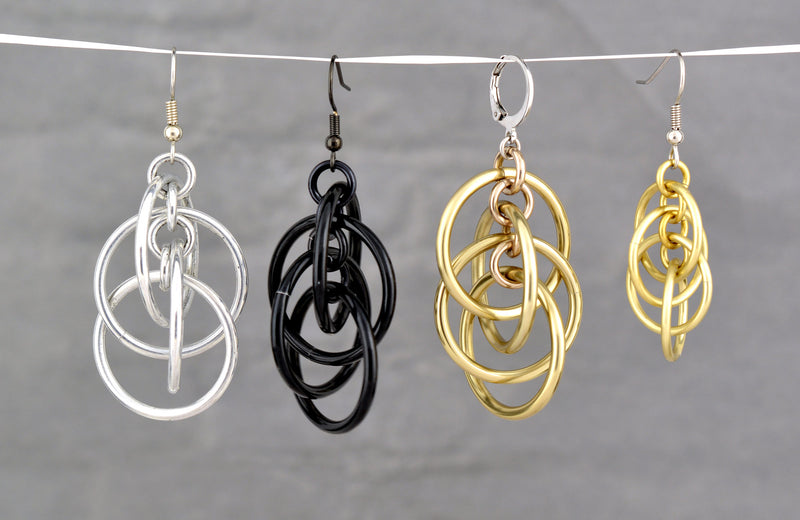 RESERVED: Intertwined Hoops - Champagne color