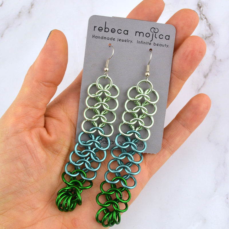 OVERSTOCK SALE: Long Mesh Ribbon Earrings