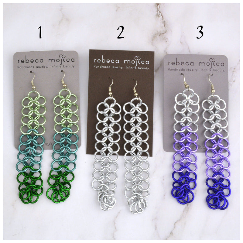 OVERSTOCK SALE: Long Mesh Ribbon Earrings