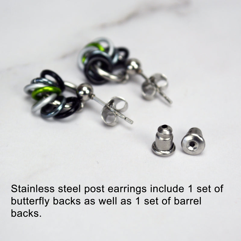 LGBTQIA+ Pride Tiny Hoop Flag Earrings - Pick Your Flag, 50+ Flags to Choose From