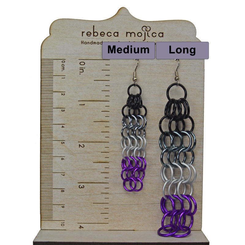 Asexual Pride - Mesh Earrings