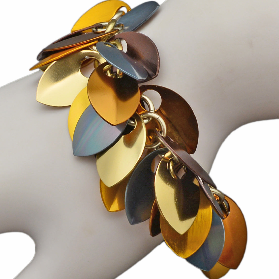 Leaves Bracelet - Brown Metallic