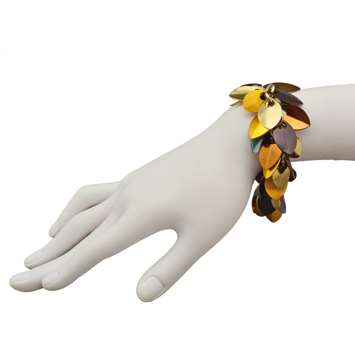 Leaves Bracelet - Brown Metallic