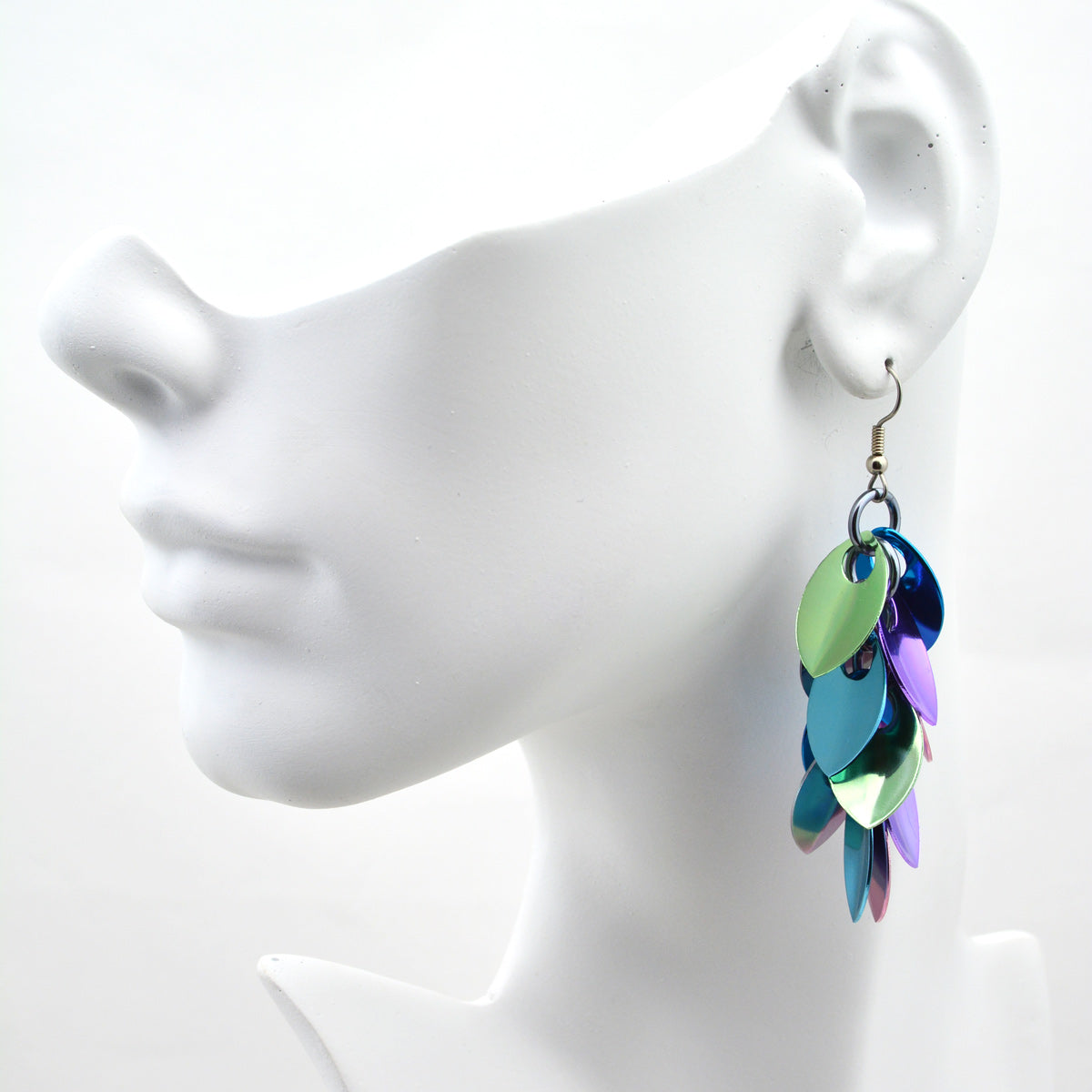 Cascading Leaves Long Earrings - Cosmic Unicorn