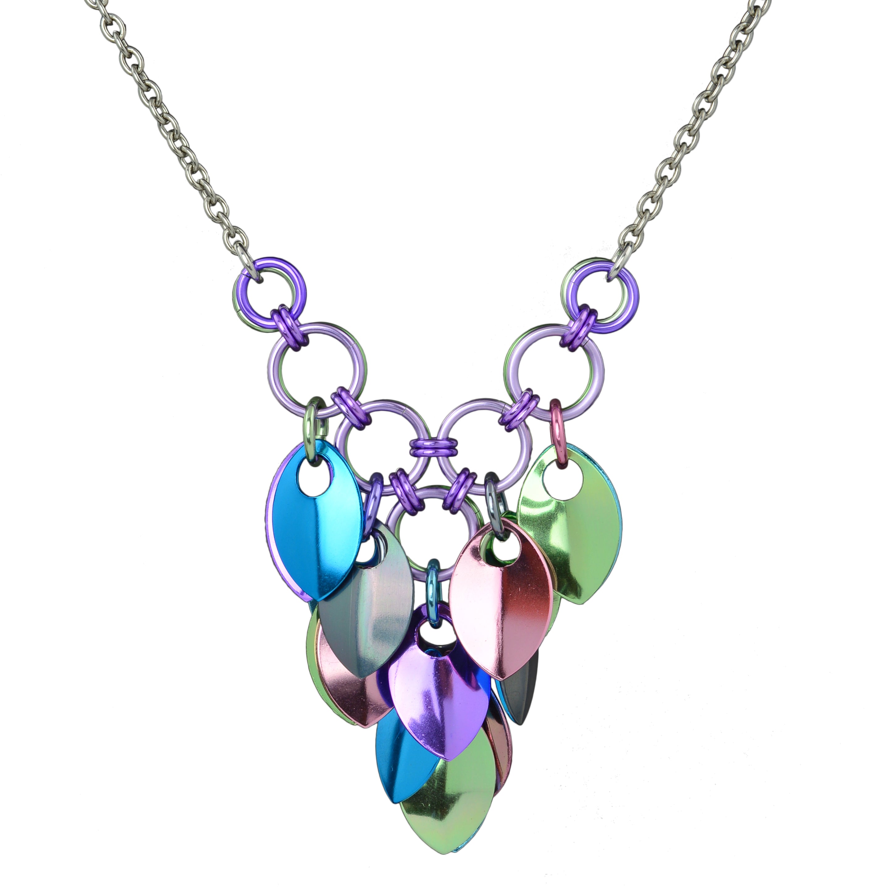 Cascading Leaves V Necklace - Cosmic Unicorn