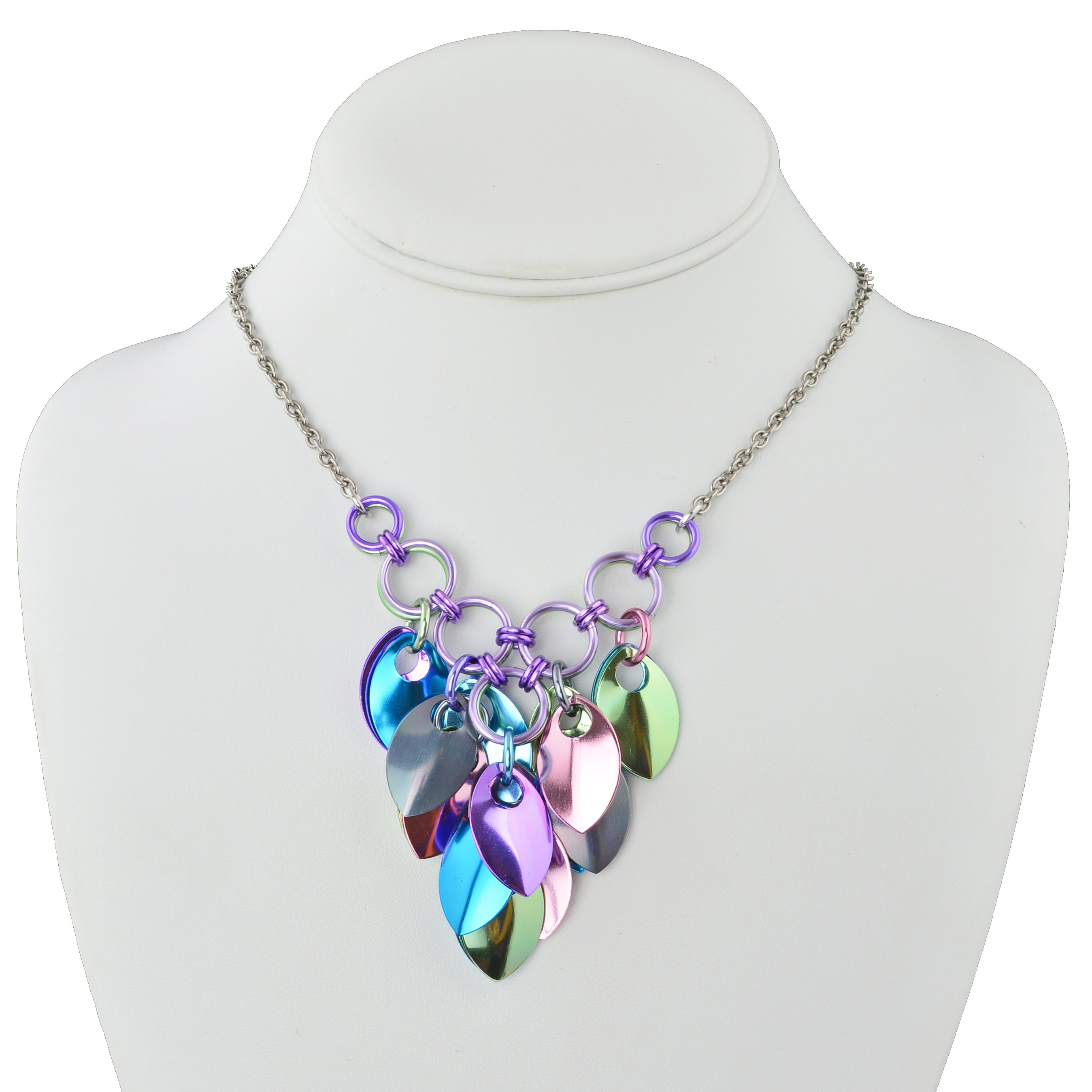 Cascading Leaves V Necklace - Cosmic Unicorn