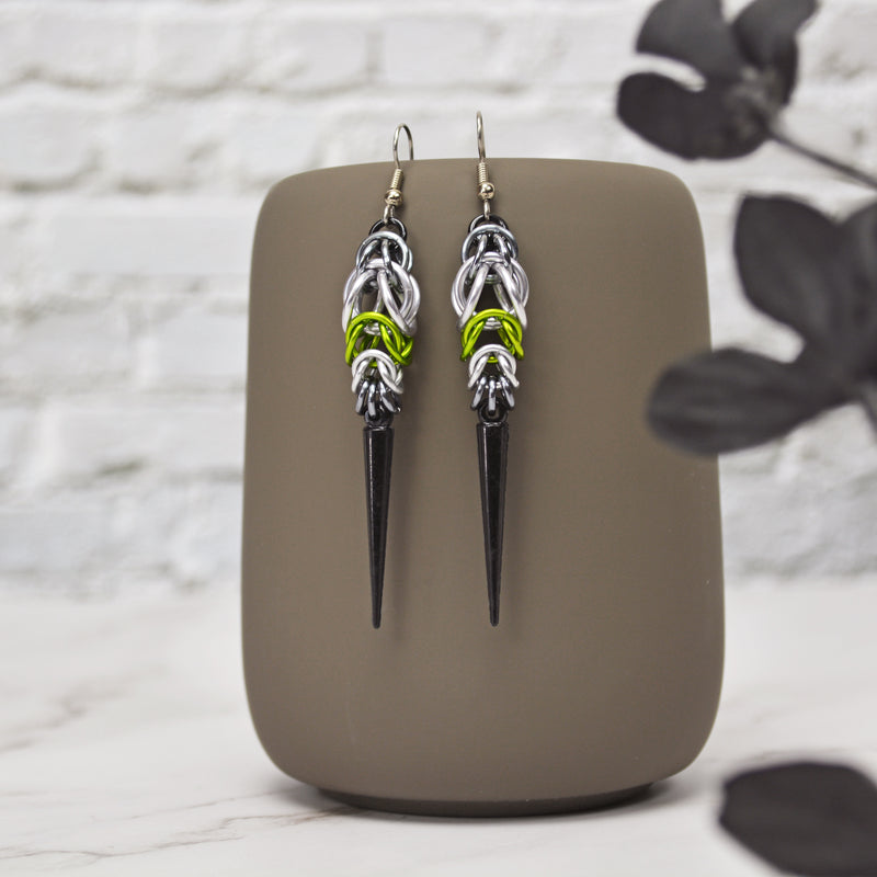 Agender Pride - Spike Earrings