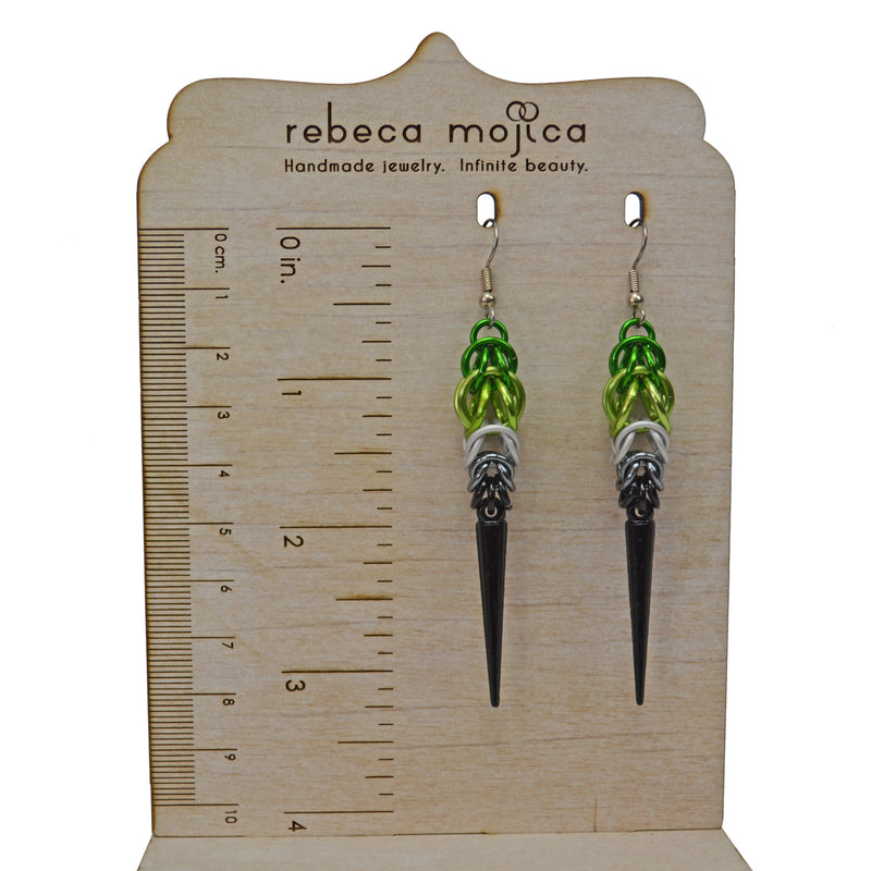 Black Spike Ombre Earrings