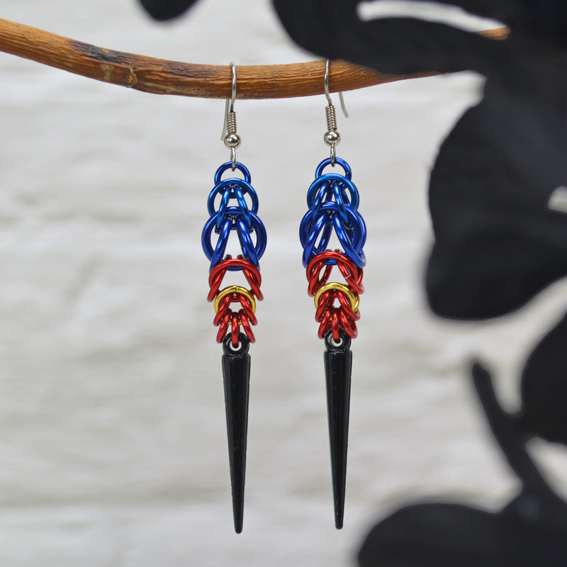 Polyamorous Pride - Spike Earrings