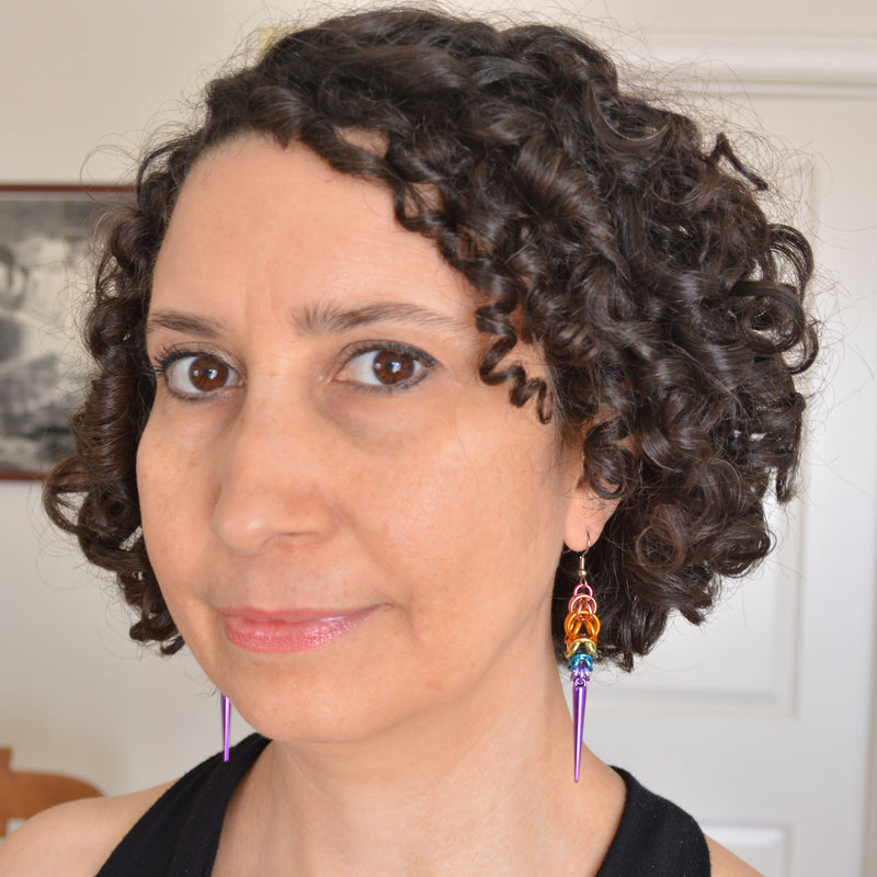 Xenogender Pride - Spike Earrings