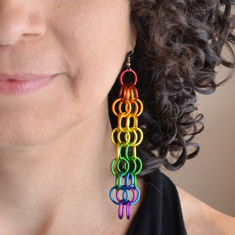 Rainbow Pride - Mesh Earrings