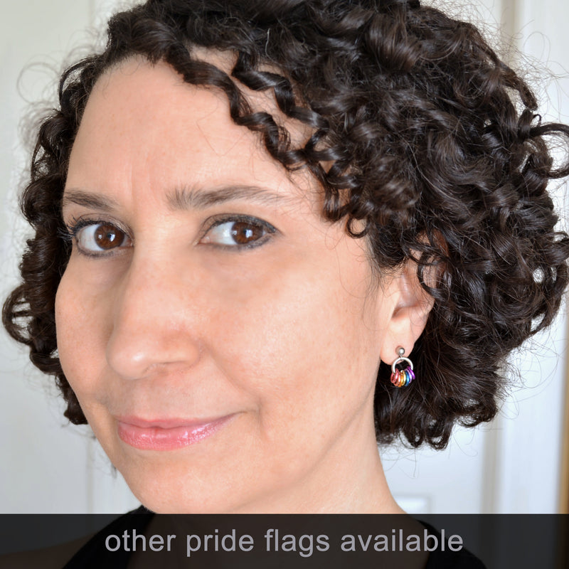 Pangender Pride - Tiny Flag Earring Studs