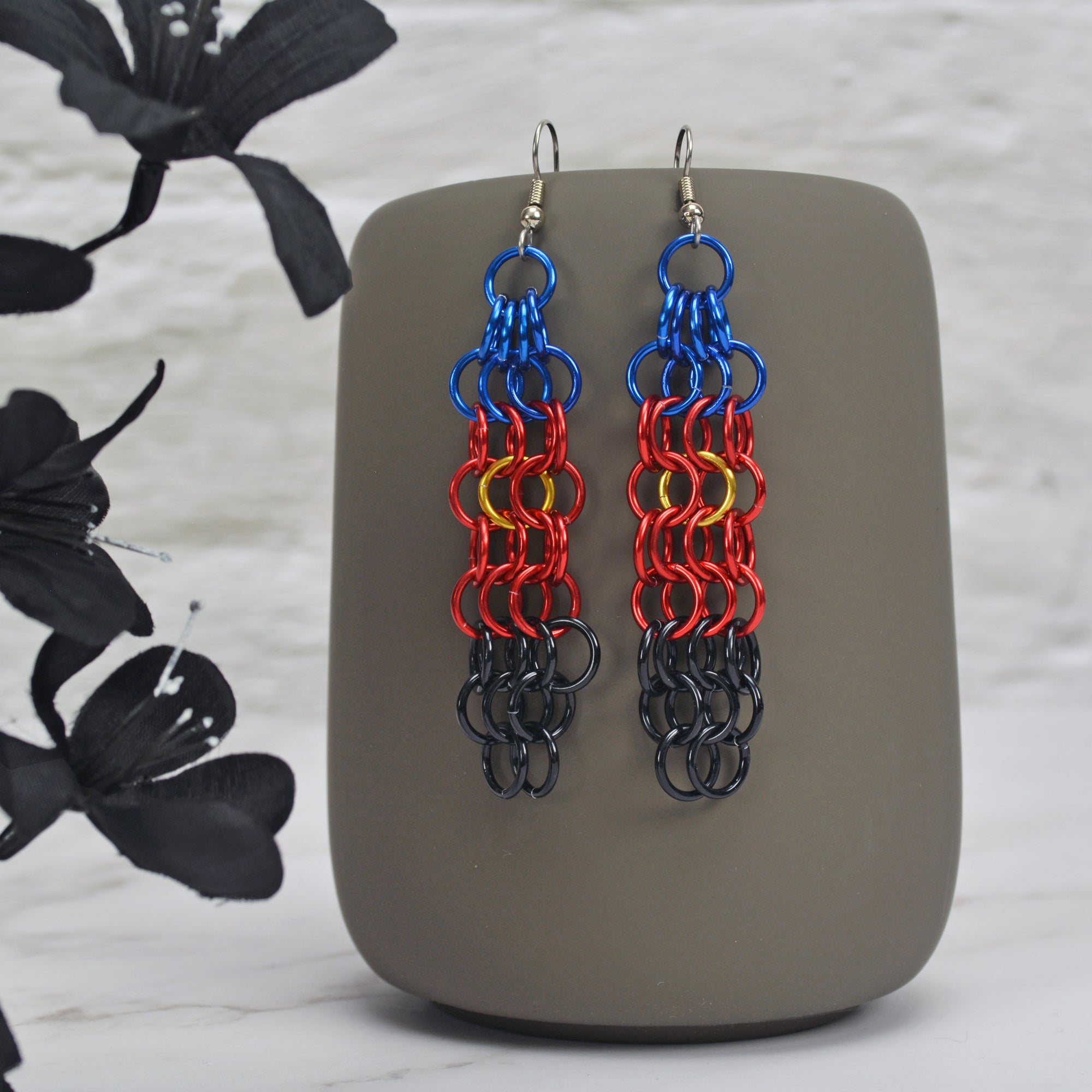Polyamorous Pride - Mesh Earrings