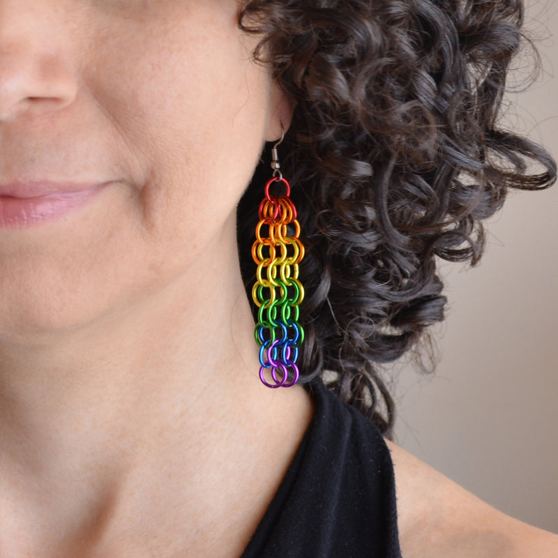Rainbow Pride - Mesh Earrings