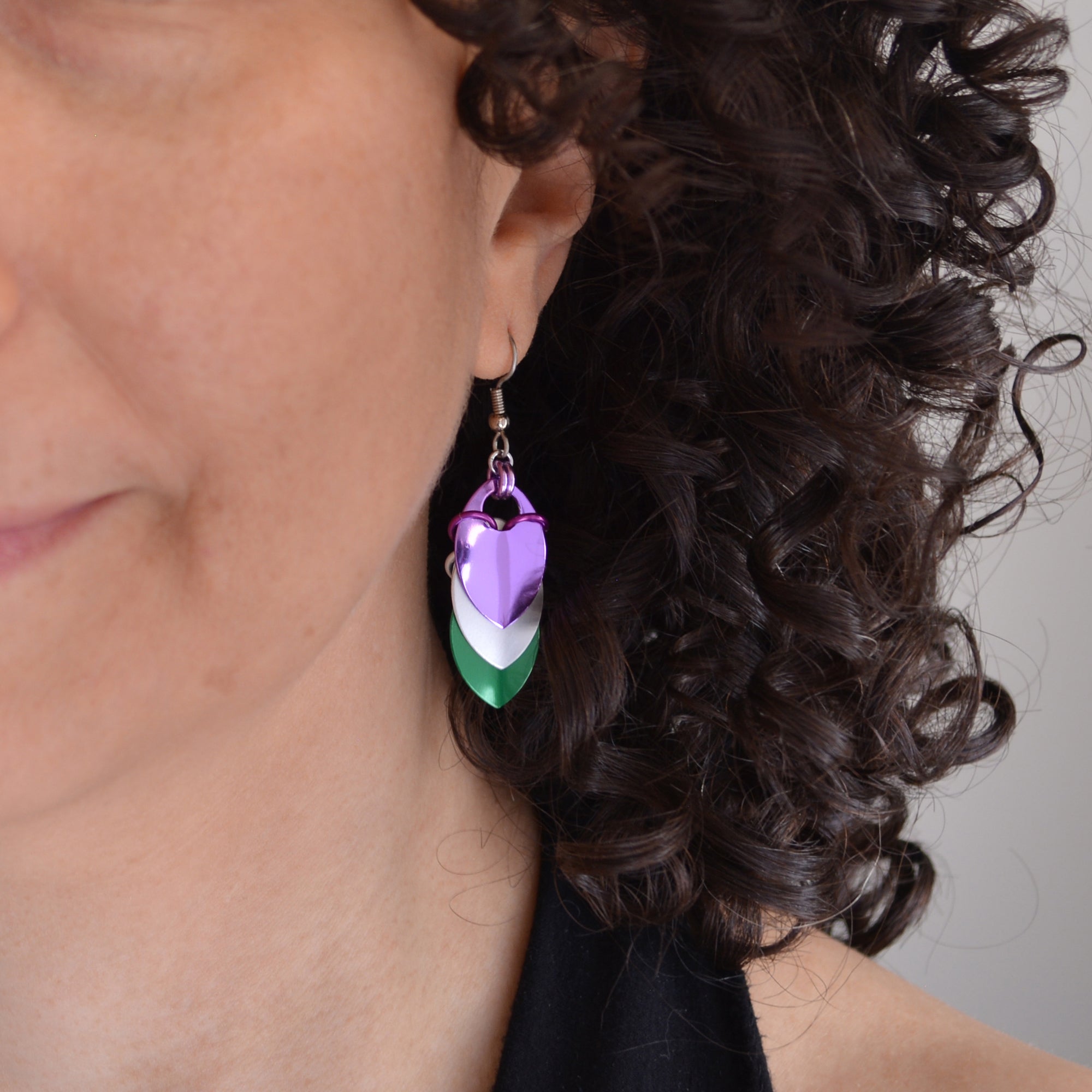 Genderqueer Pride - Chevron Earrings