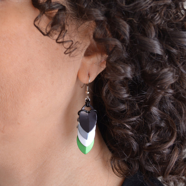 Agender Pride - Chevron Earrings