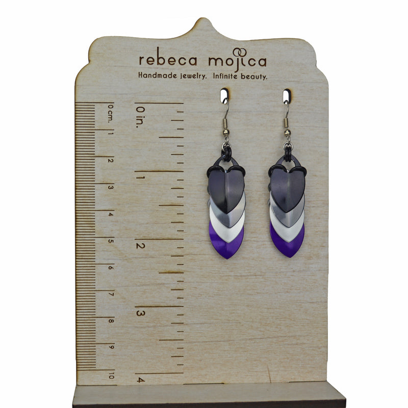 Asexual Pride - Chevron Earrings