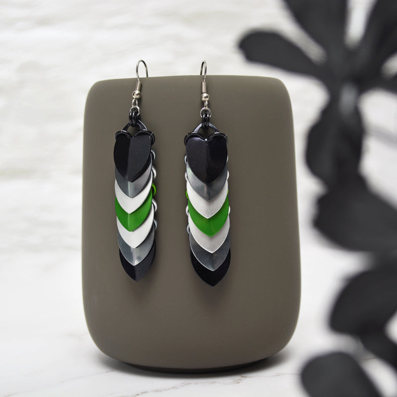 Agender Pride - Chevron Earrings