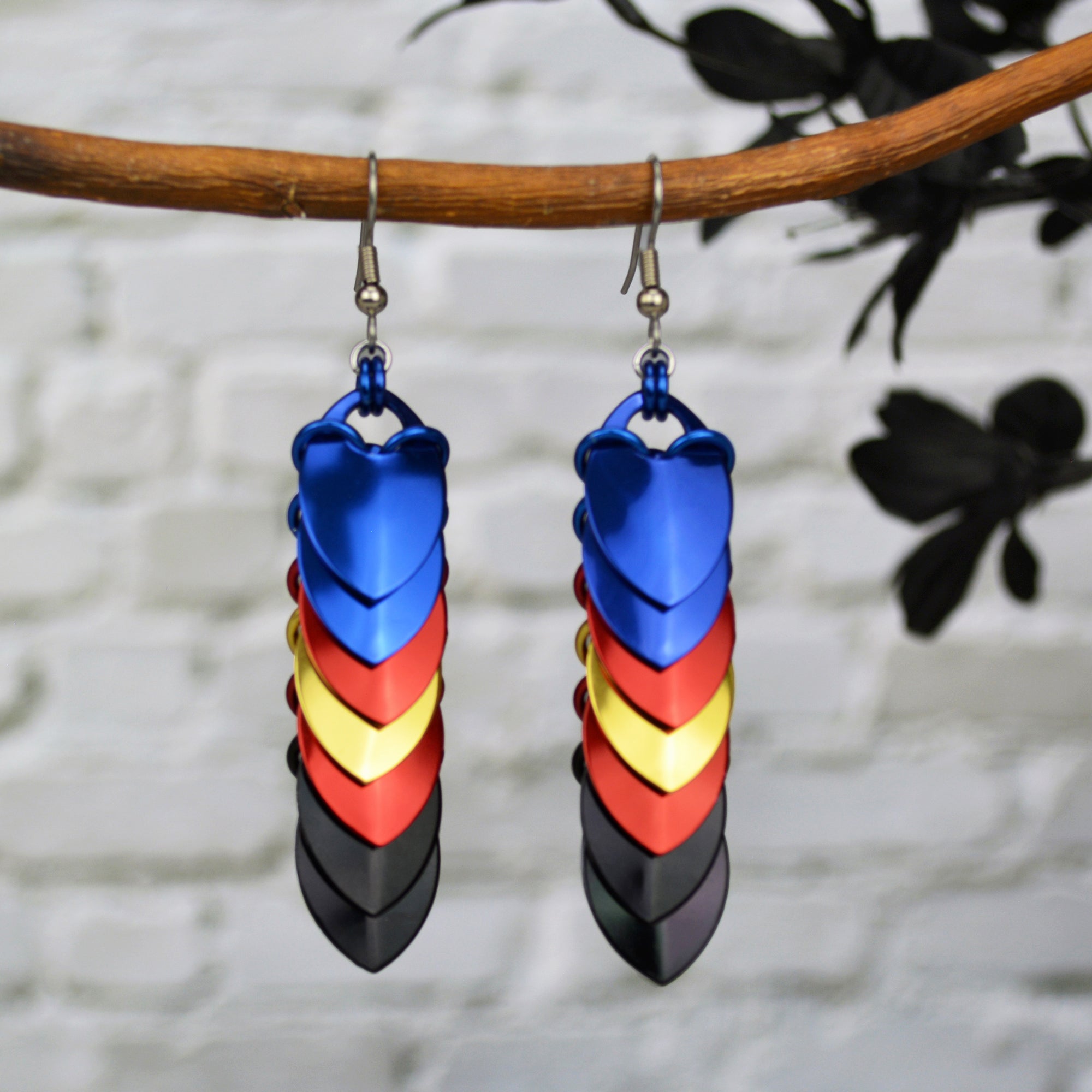 Polyamorous Pride - Chevron Earrings