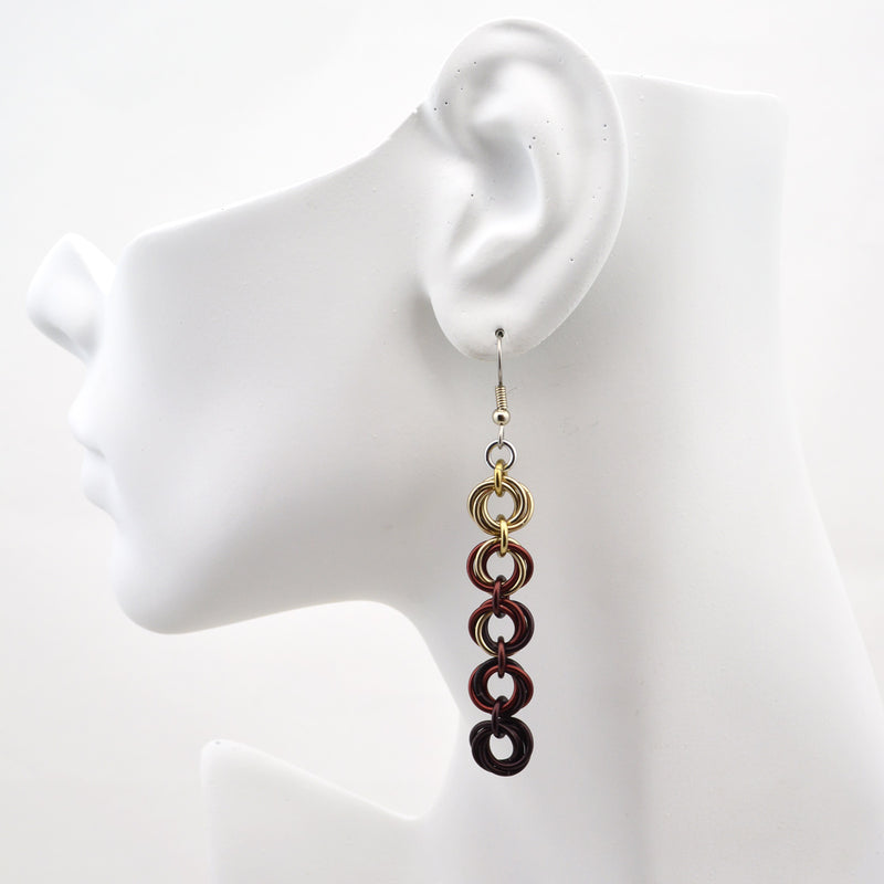 5-Knot Earrings - Shades of Brown