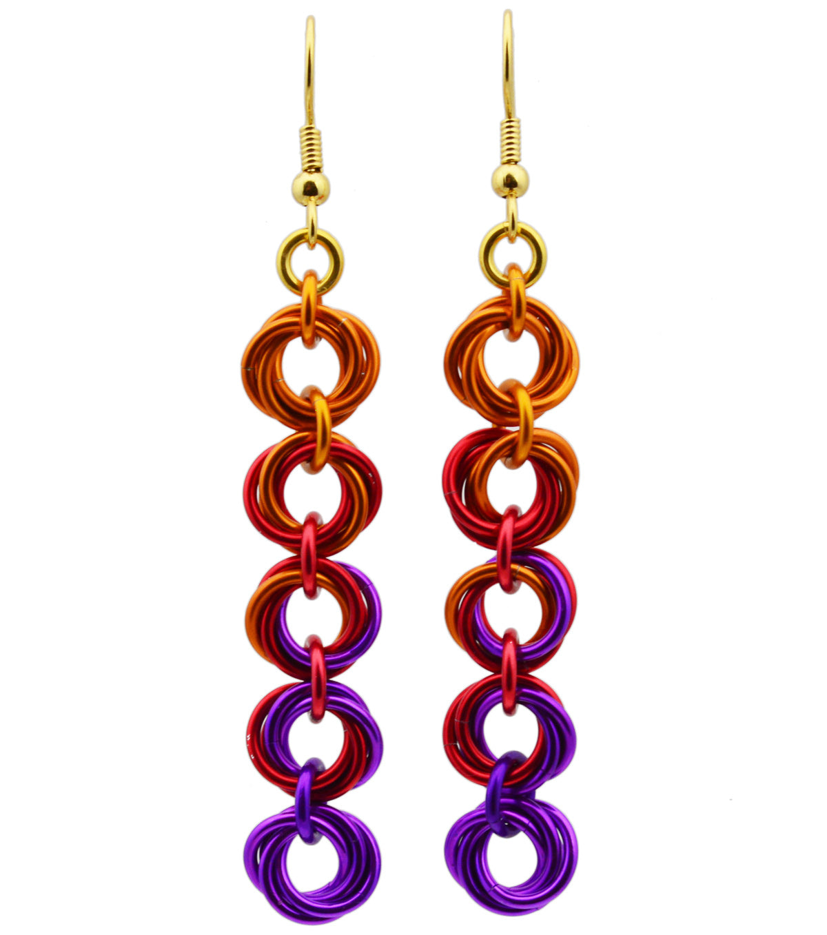 5-Knot Earrings - Sunset