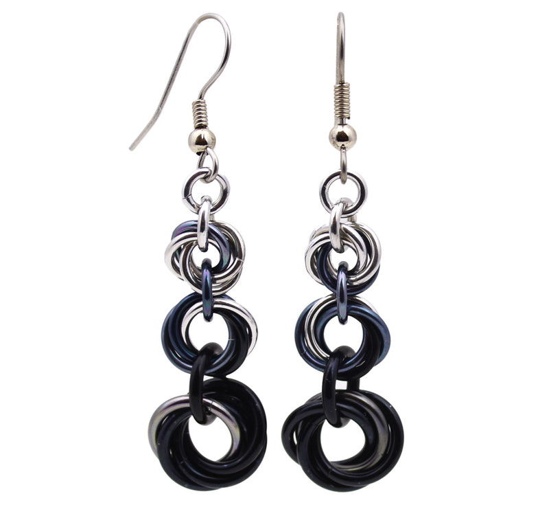 Knotted Graduated Earrings - Industrial