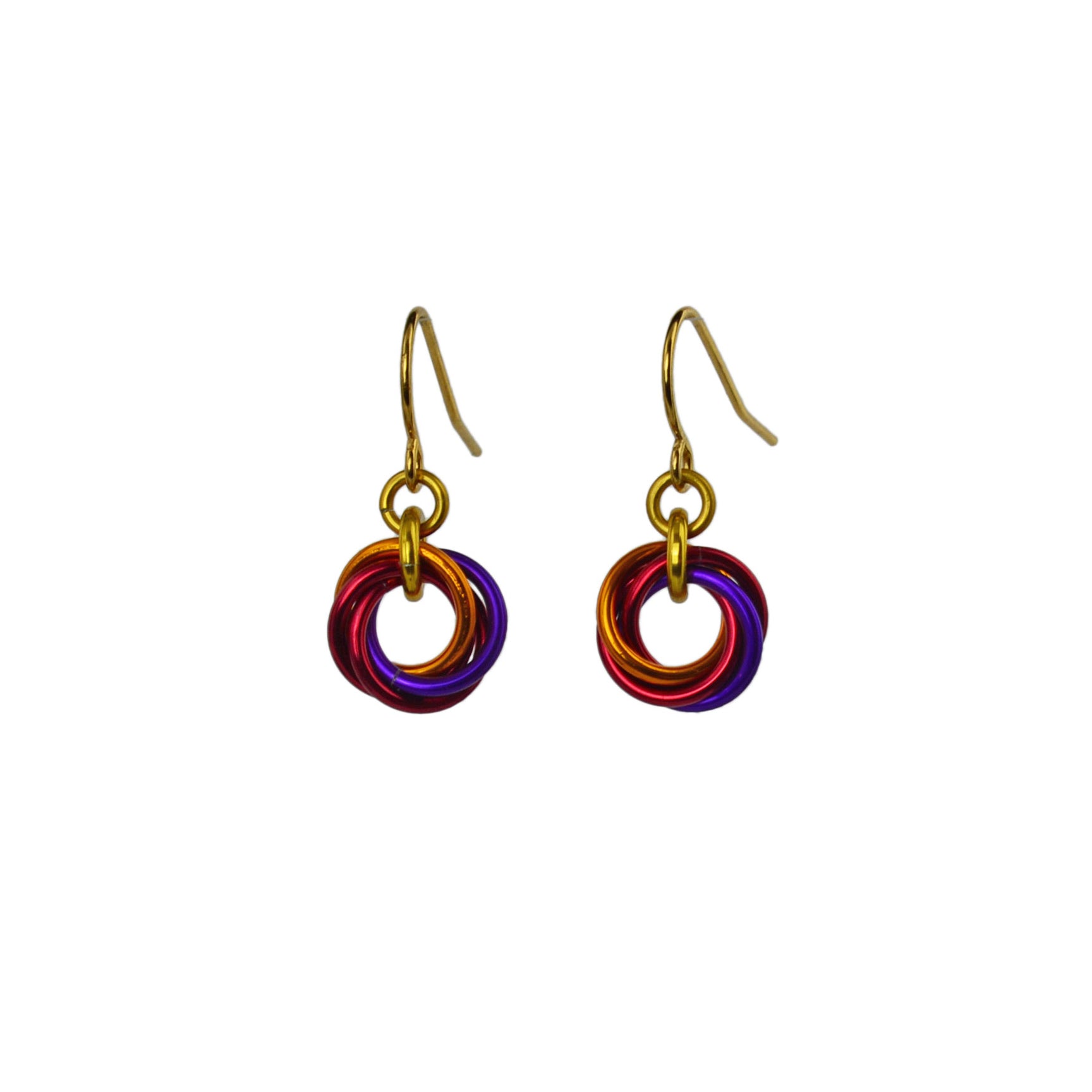 Mini Knot Earrings - Sunset