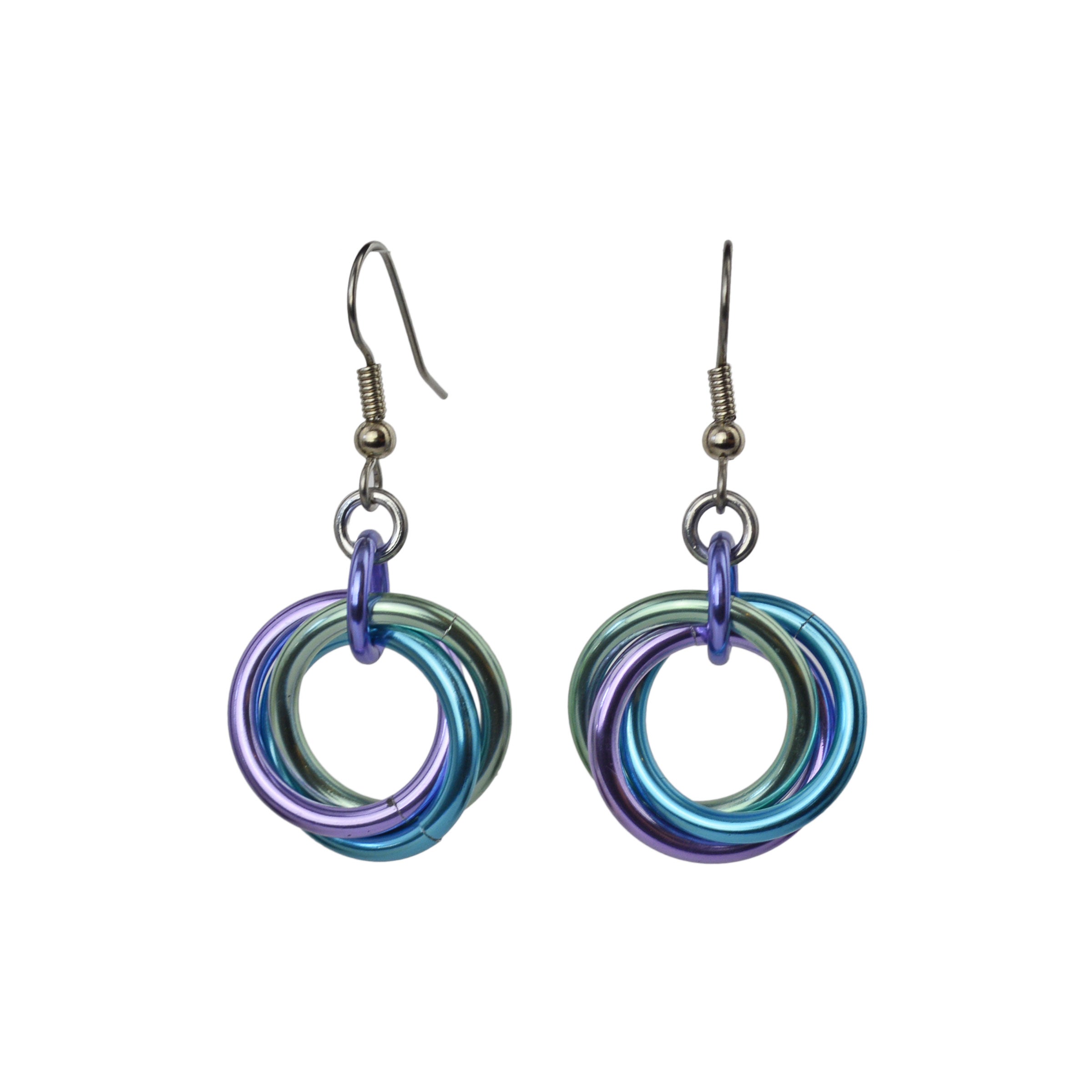 Large Knot Earrings - Cosmic Unicorn