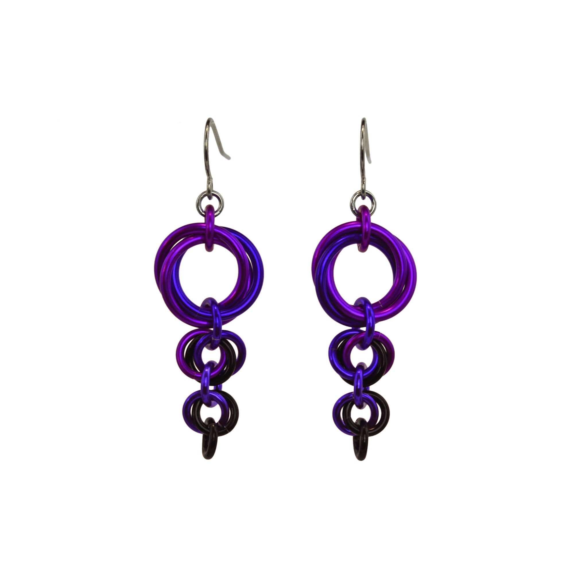 Comet Earrings - Purple Goth
