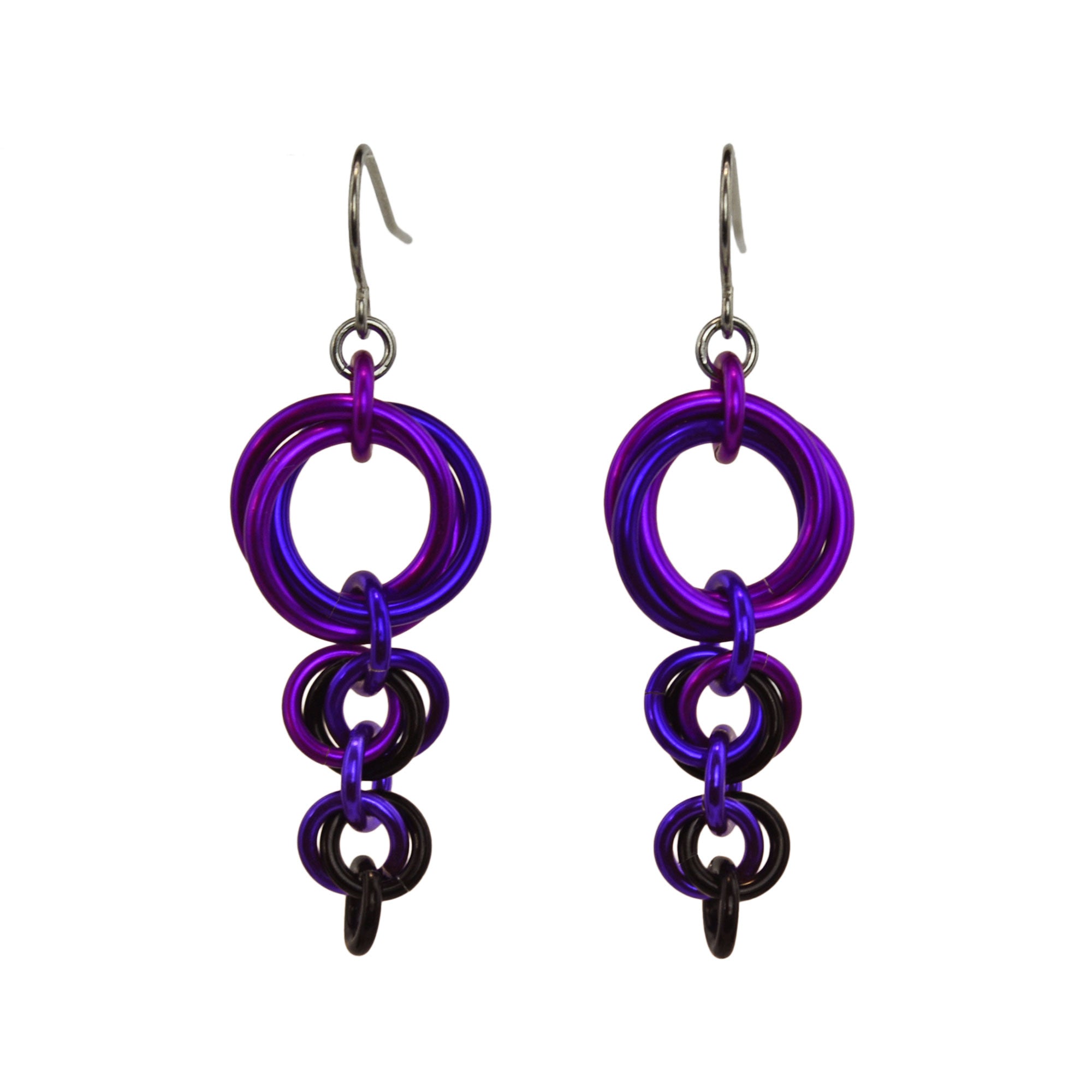 Comet Earrings - Purple Goth