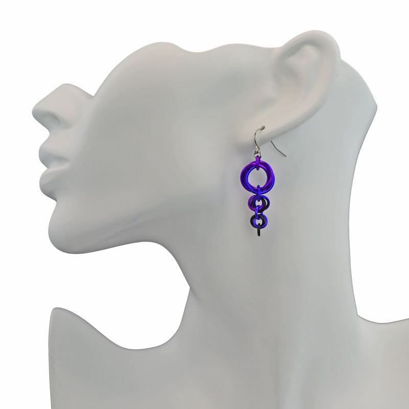 Comet Earrings - Purple Goth