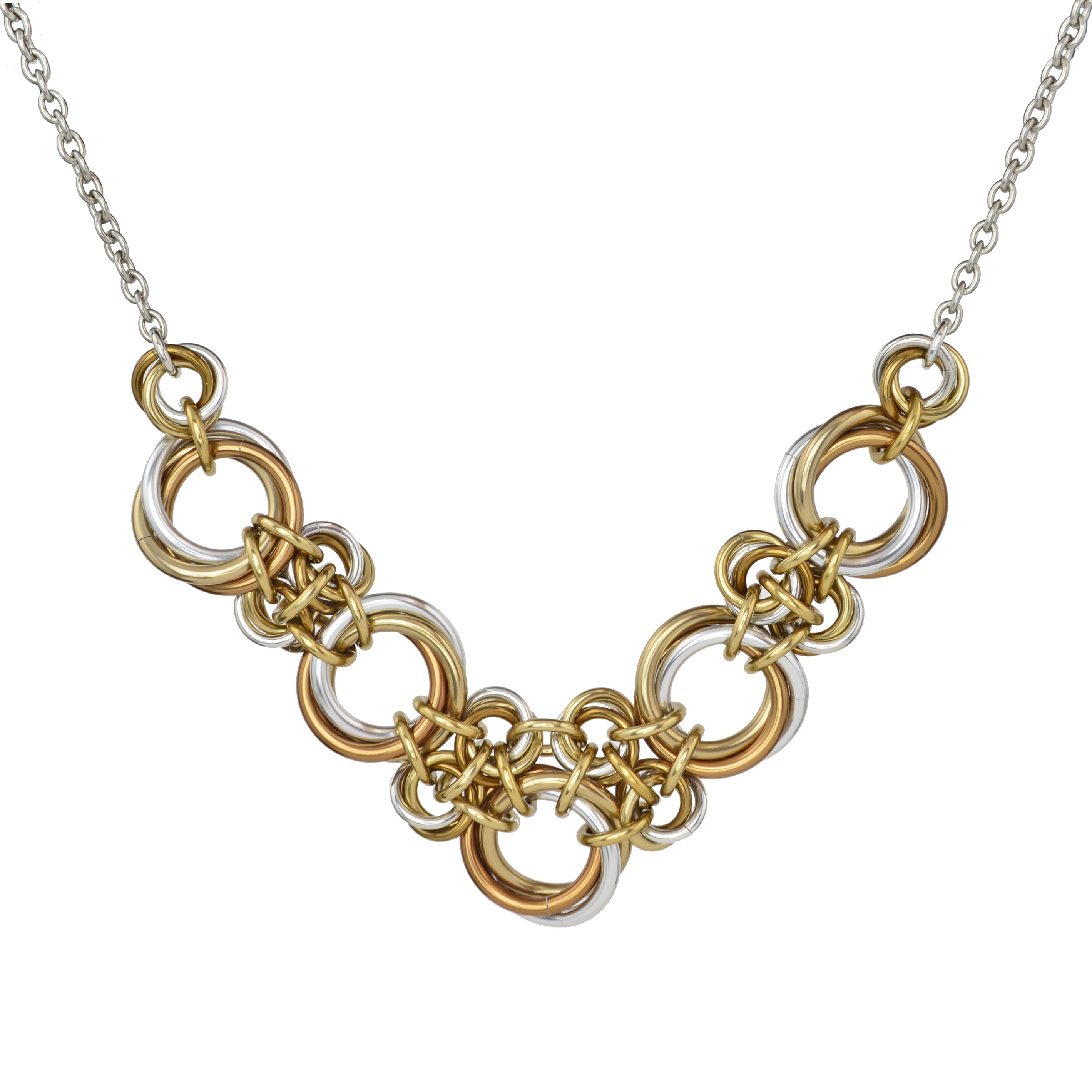 Knotted V Necklace - Granite