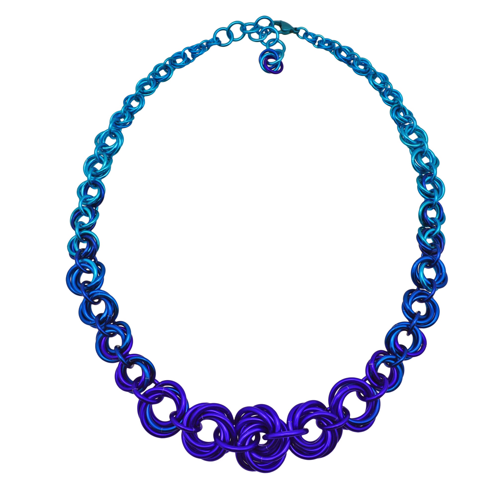 Knotted Graduated Necklace - Water Ombre