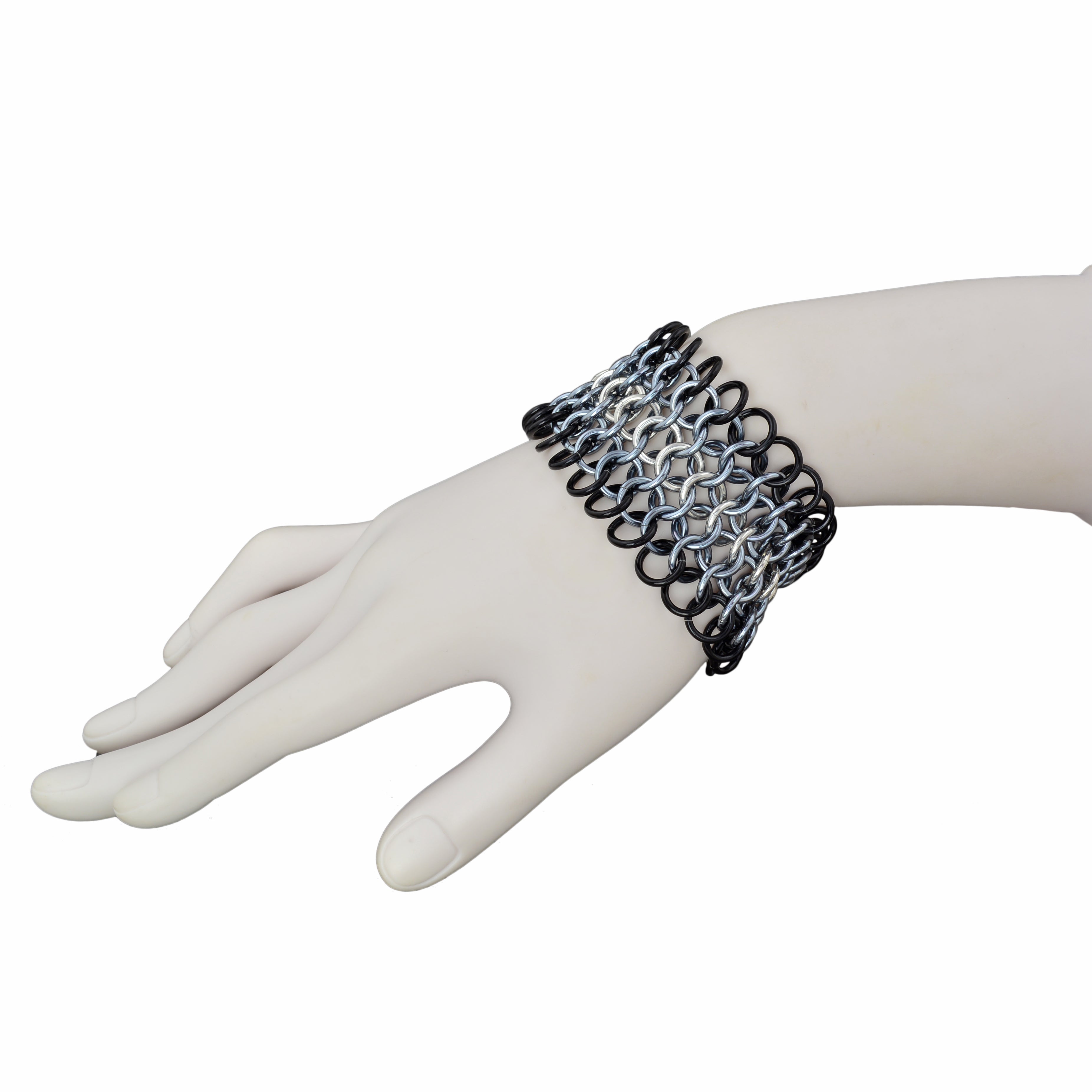 Wide Mesh Cuff - Industrial