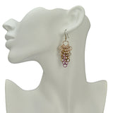 Cluster Earrings - Vintage Rose